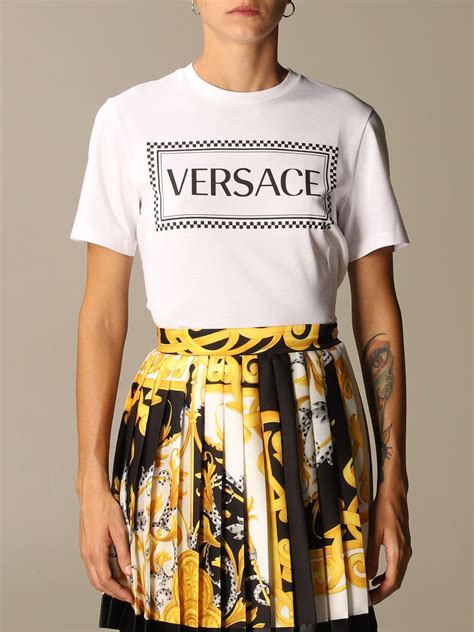 t shirt blanc versace|Versace tee shirts women.